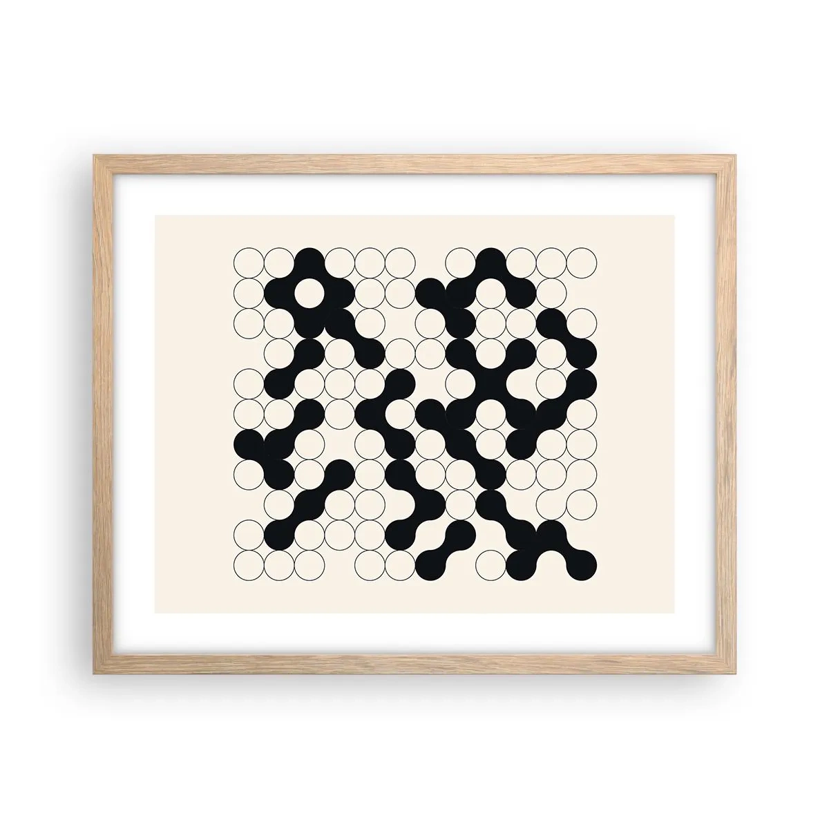 Poster in cornice rovere chiaro - Gioco cinese: variazione - 50x40 cm