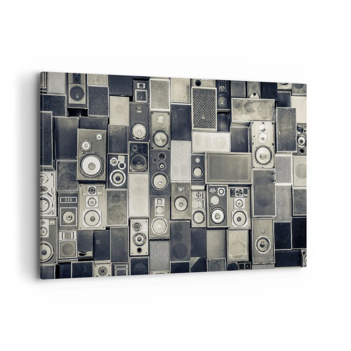Quadro su tela - Stampe su Tela - Collezione di altoparlanti in stile retrò - 120x80cm - Armonia di suoni - Decorazione murale moderna per soggiorno e camera da letto ARTTOR