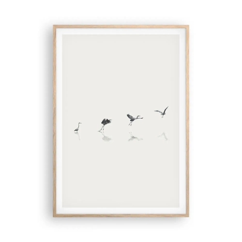 Poster in cornice rovere chiaro - Quattro semplici passi - 70x100 cm