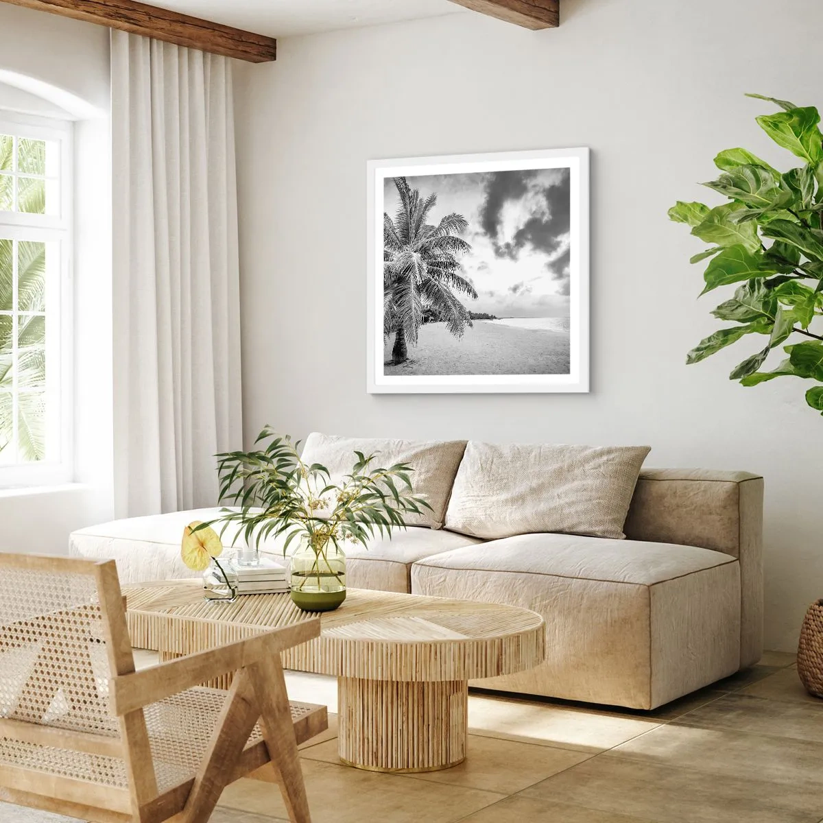 Poster in cornice bianca - Quando hai nostalgia della solitudine... - 40x40 cm