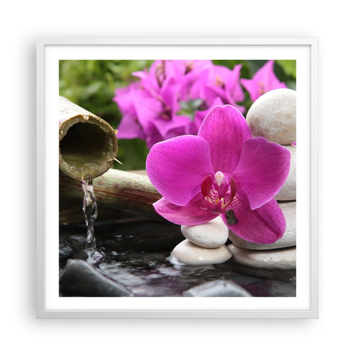 Poster in cornice bianca - E già ti riposi - 60x60 cm