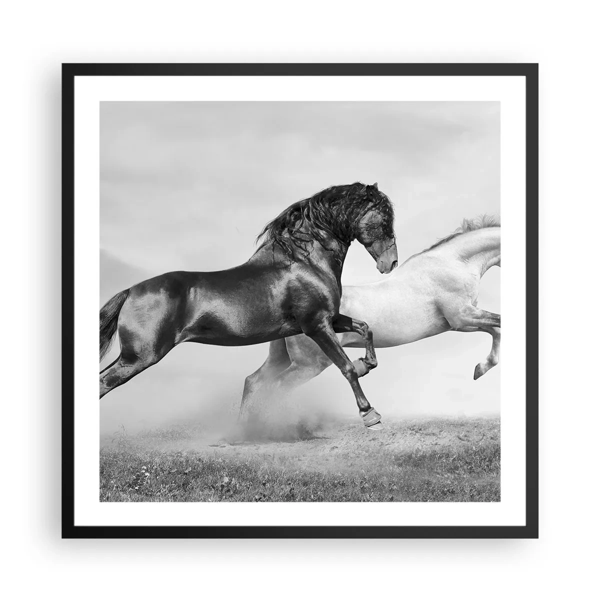 Poster in cornice nera - Angeli e demoni - 60x60 cm