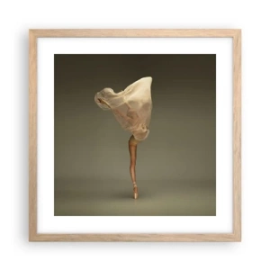 Poster in cornice rovere chiaro - Adesso vola via - 40x40 cm