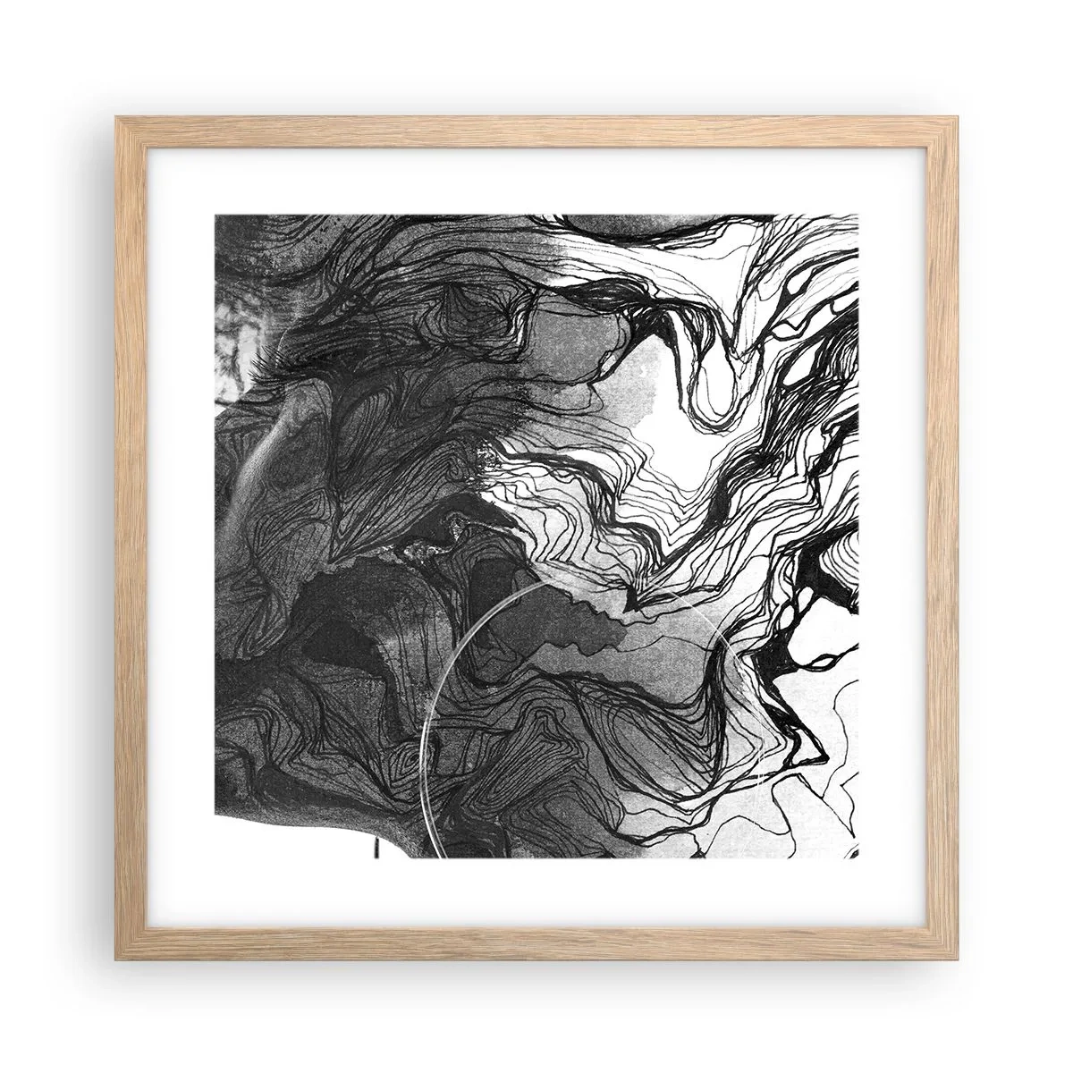 Poster in cornice rovere chiaro - Aggrovigliata nei sogni - 40x40 cm