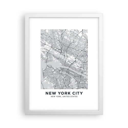 Poster in cornice bianca - Anatomia della metropoli - 30x40 cm