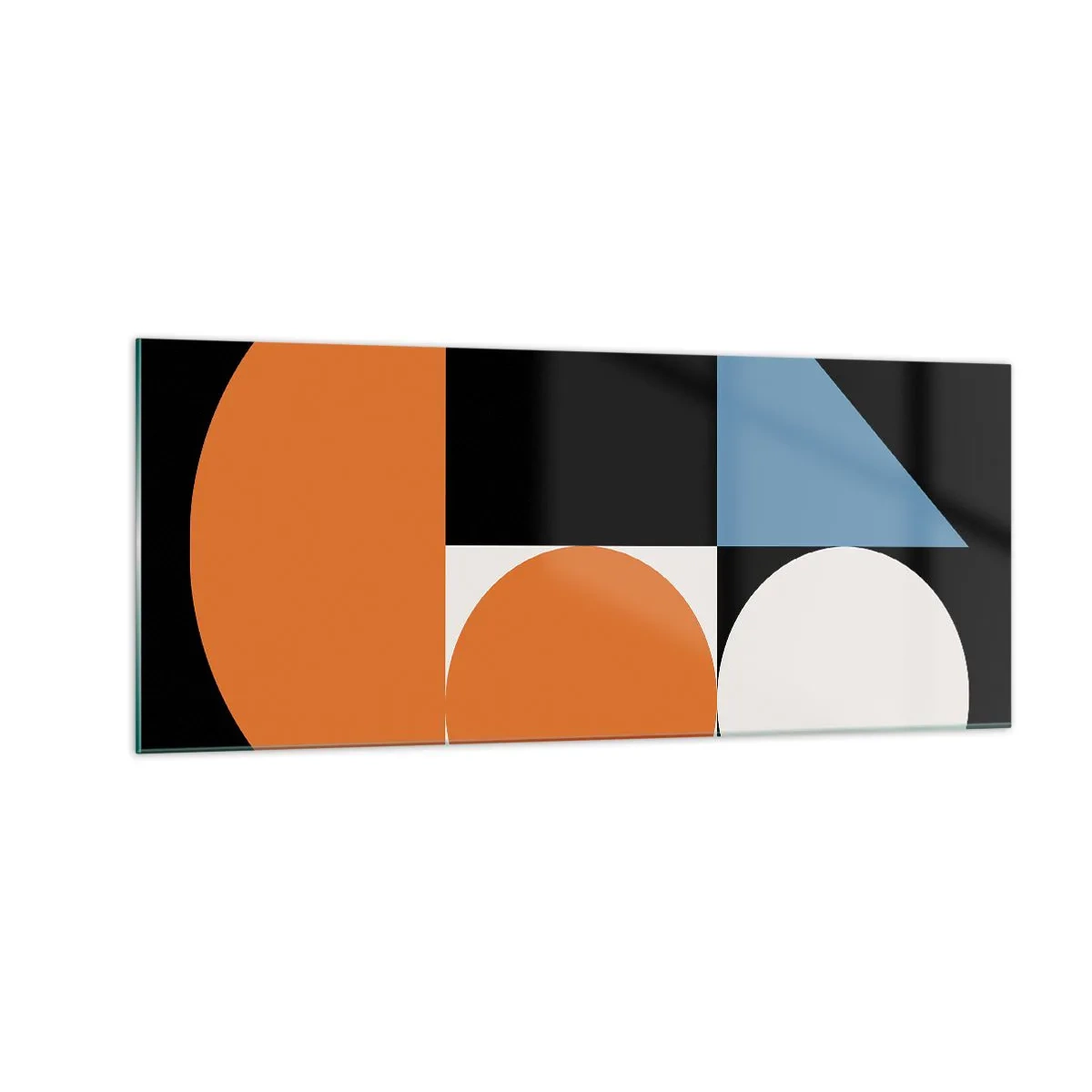 Quadro su vetro - Composizione di figure - 100x40 cm