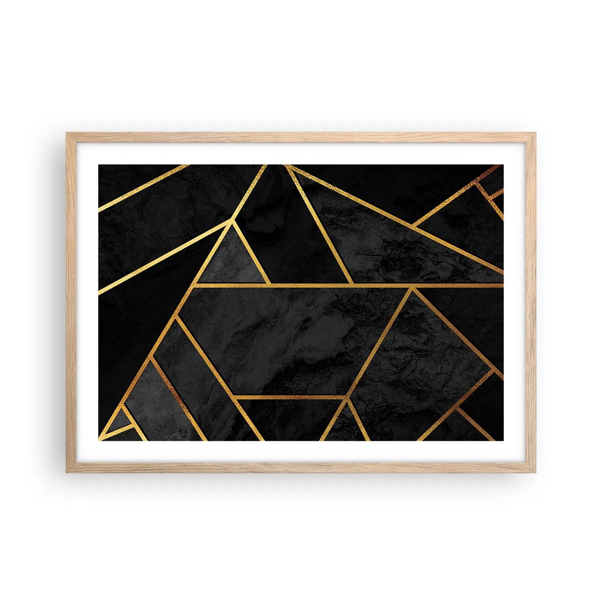 Poster in cornice rovere chiaro - Oscurità e luce - 70x50 cm