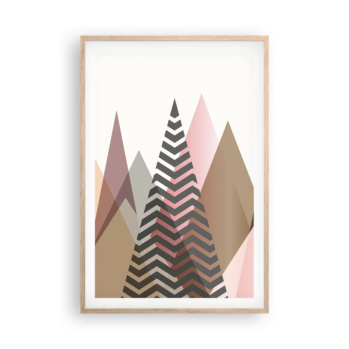 Poster in cornice rovere chiaro - Vista piramidale - 61x91 cm