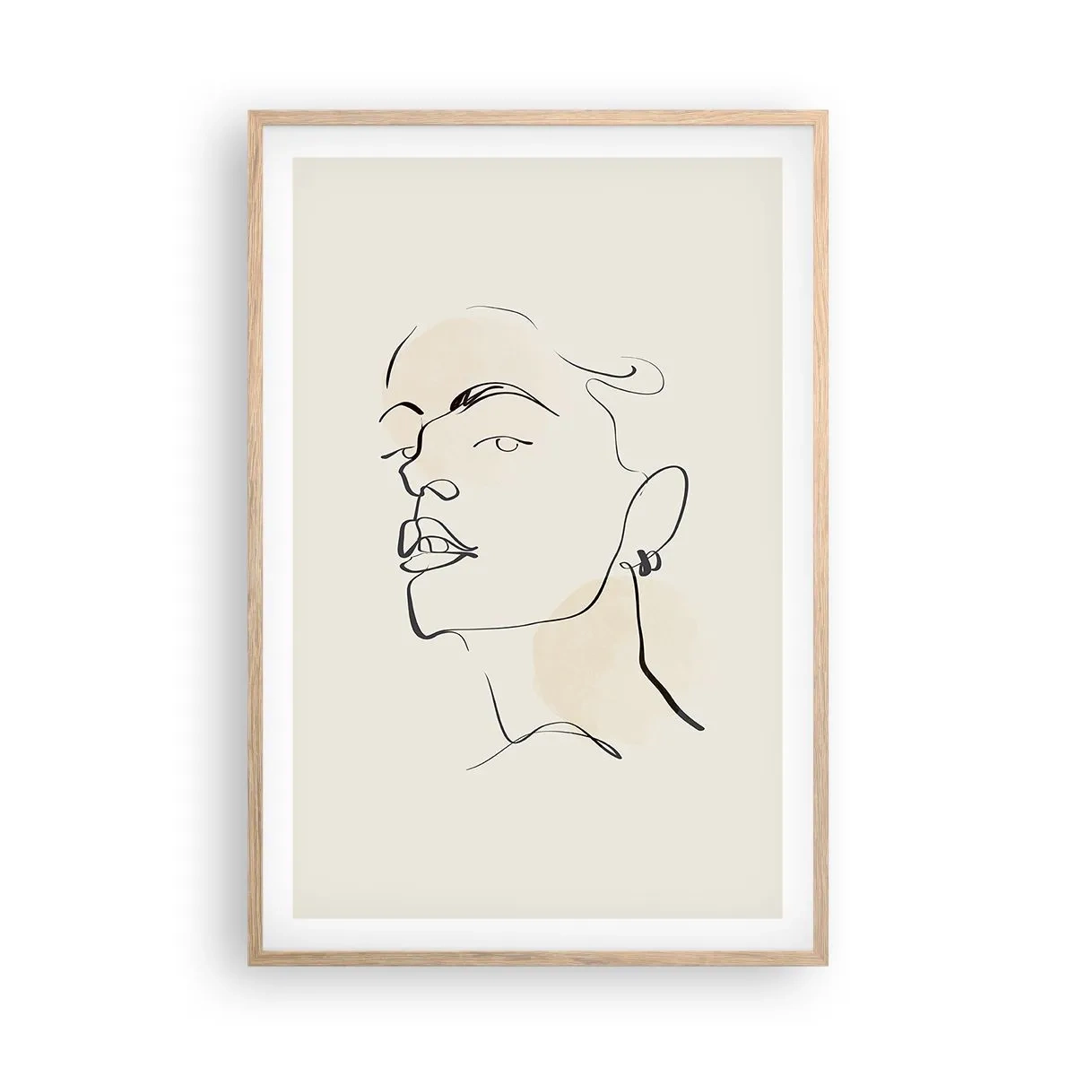 Poster in cornice rovere chiaro - Sguardo fiero - 61x91 cm