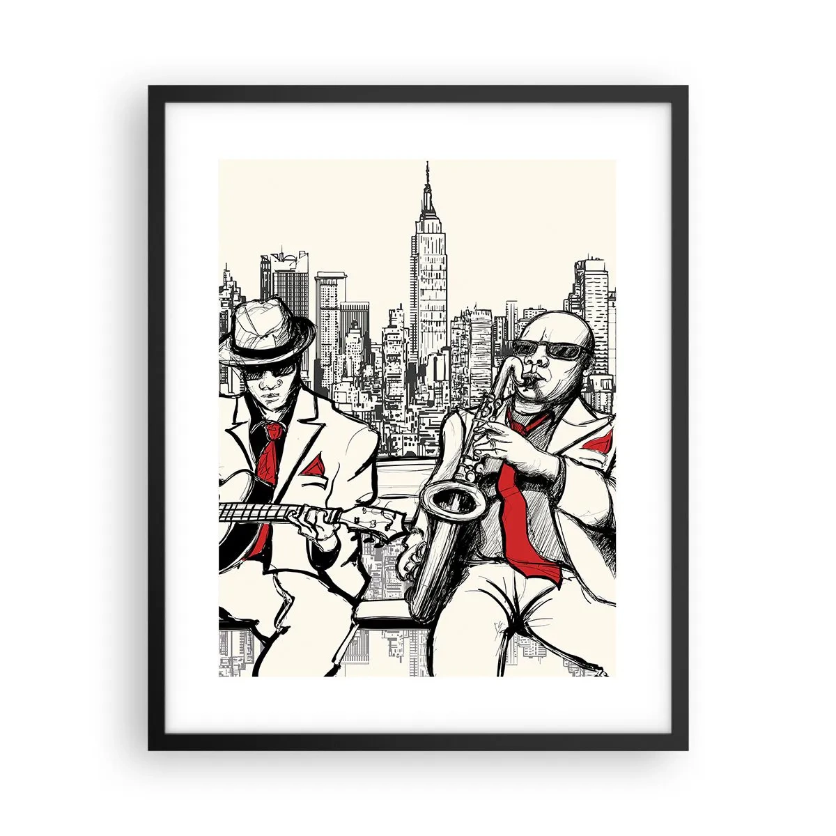 Poster in cornice nera - Improvvisare a New York - 40x50 cm