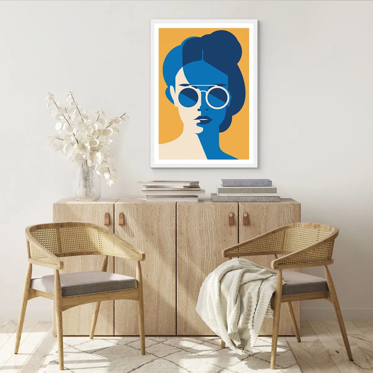 Poster in cornice bianca - Look vacanziero - 50x70 cm