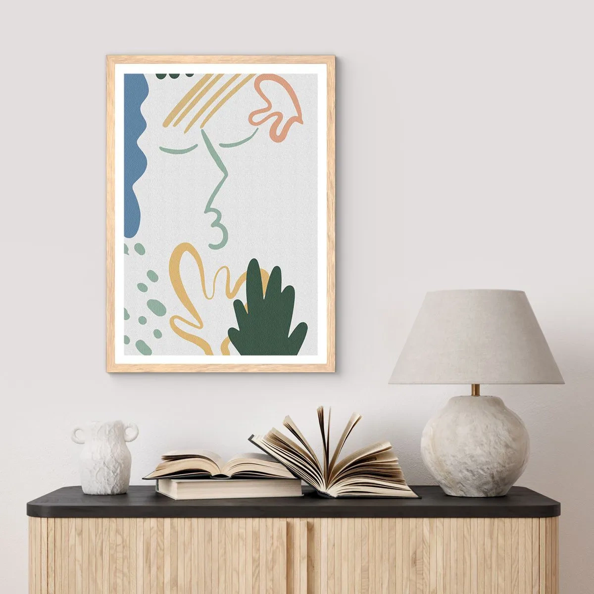 Poster in cornice rovere chiaro - Il bacio dei fiori - 30x40 cm