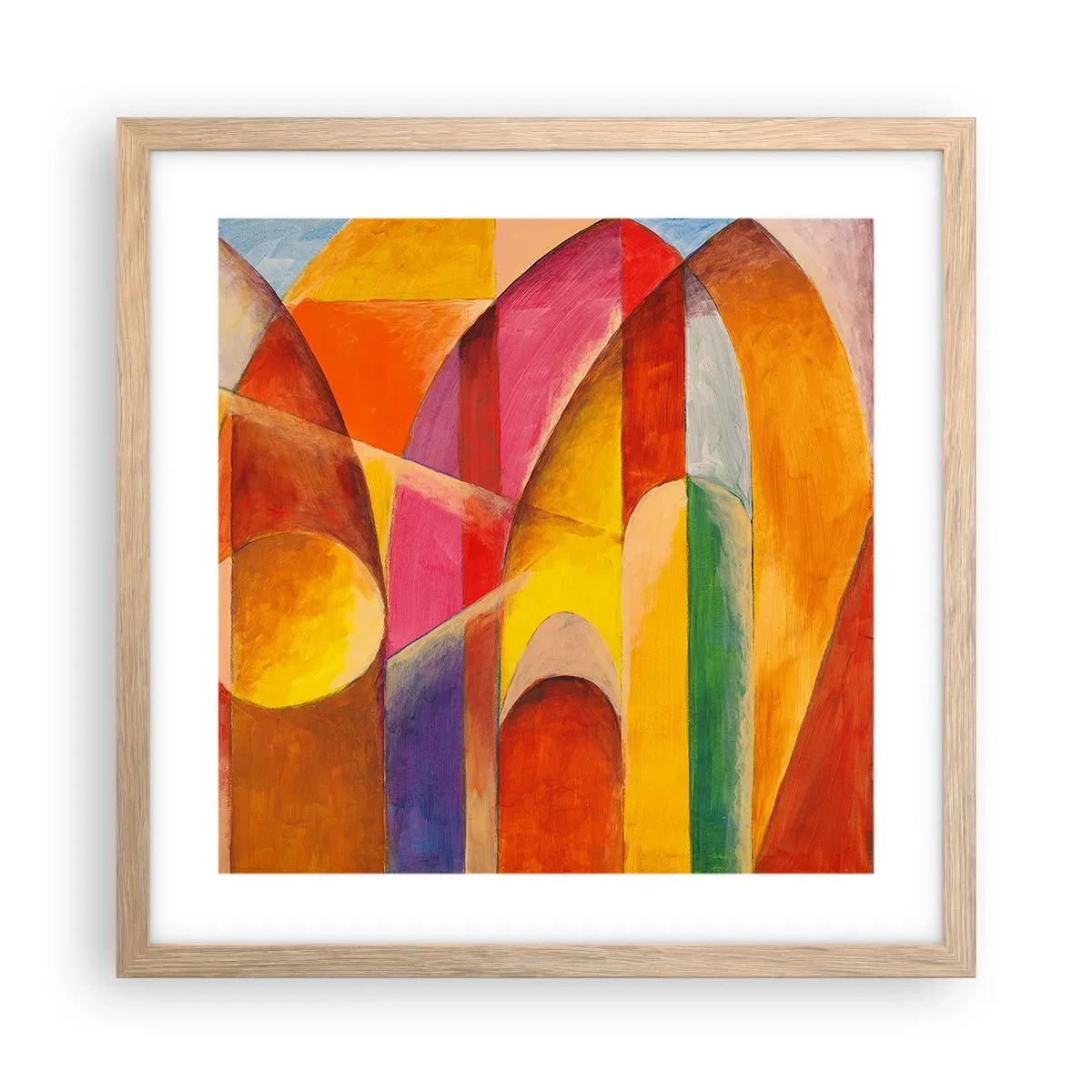 Poster in cornice rovere chiaro - La cattedrale del sole - 40x40 cm