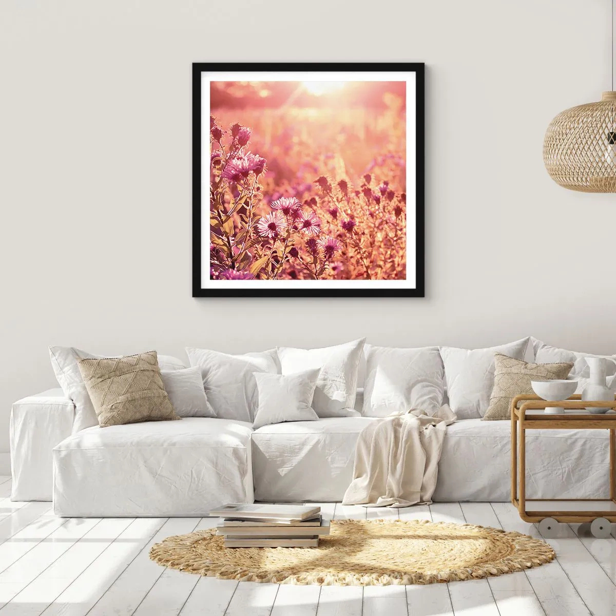 Poster in cornice nera - Prima della fine dell'estate - 40x40 cm