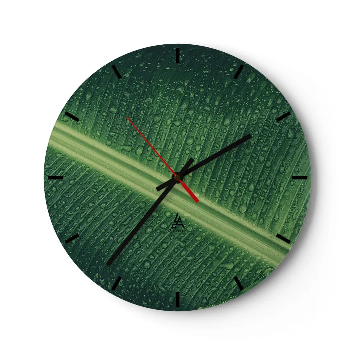 Orologio da parete - Orologio in Vetro - La struttura del verde - 40x40 cm