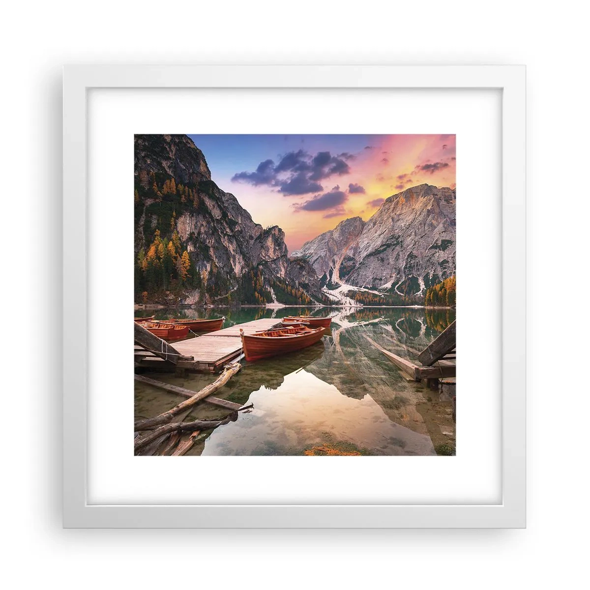 Poster in cornice bianca - La promessa del giorno - 30x30 cm