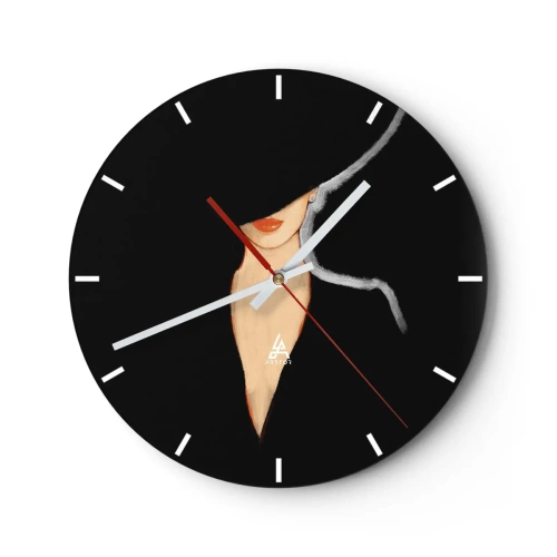 Orologio da parete - Orologio in Vetro - Eleganza e stile - 40x40 cm