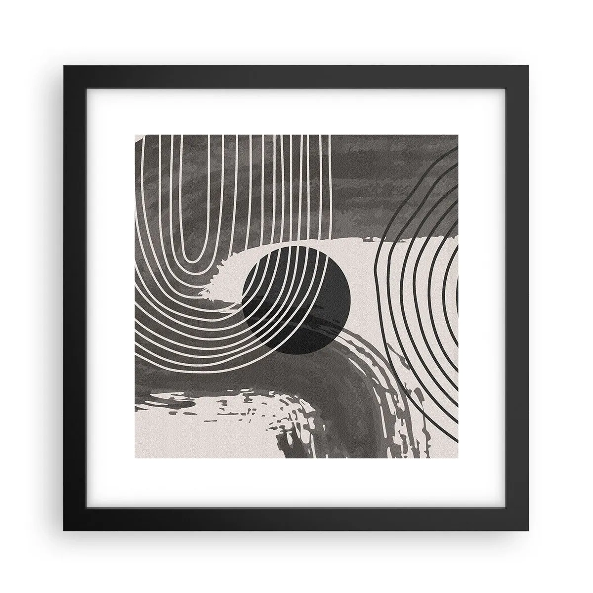 Poster in cornice nera - L'ovale vittorioso - 30x30 cm