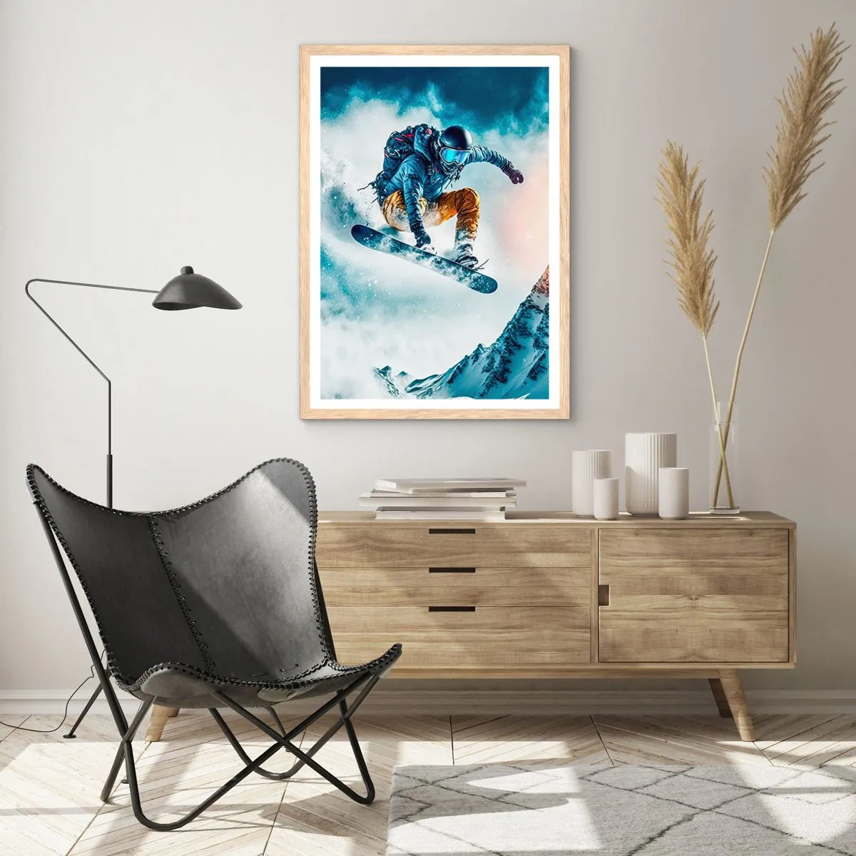 Poster in cornice rovere chiaro - Emozioni estreme - 61x91 cm