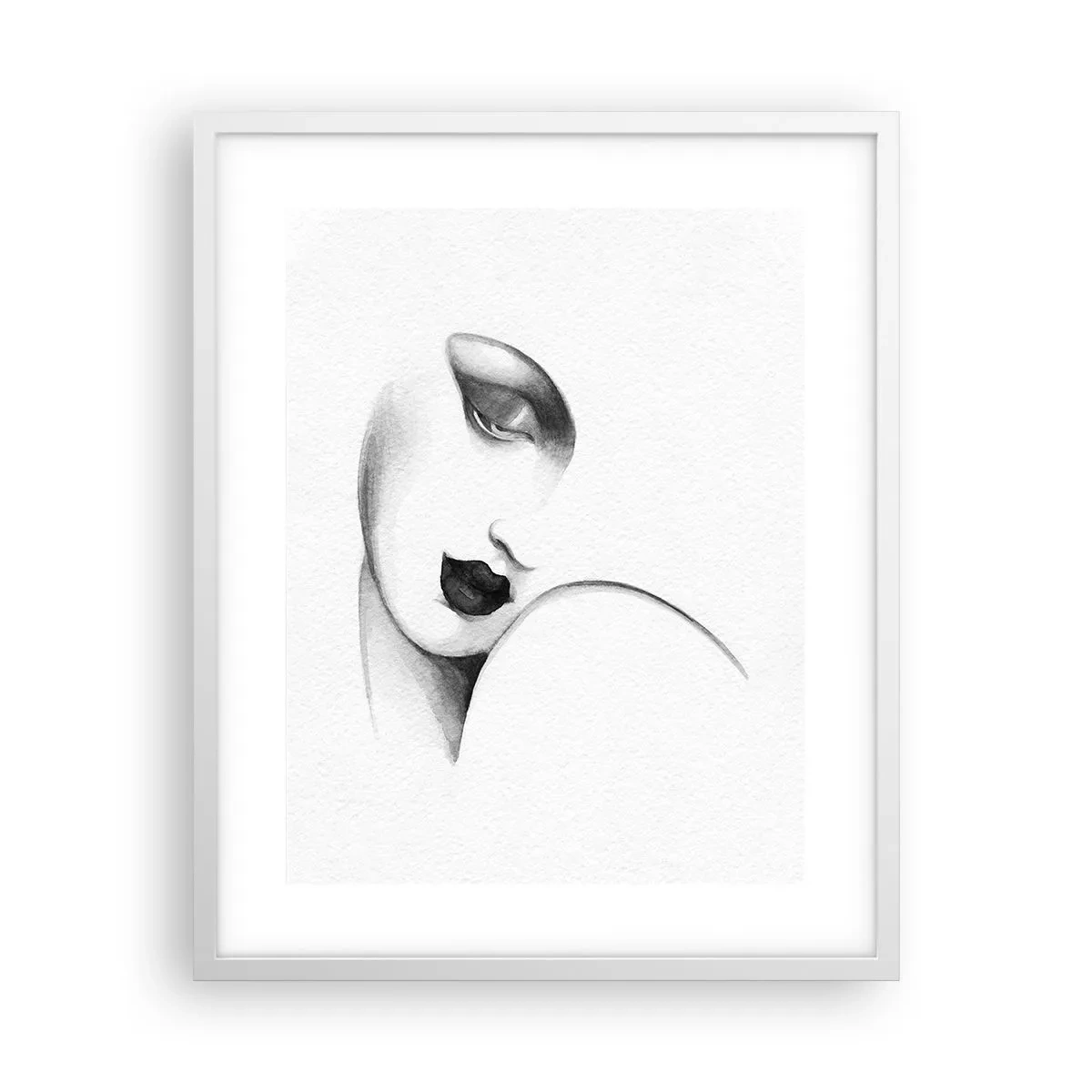 Poster in cornice bianca - Nello stile di Lempicka - 40x50 cm