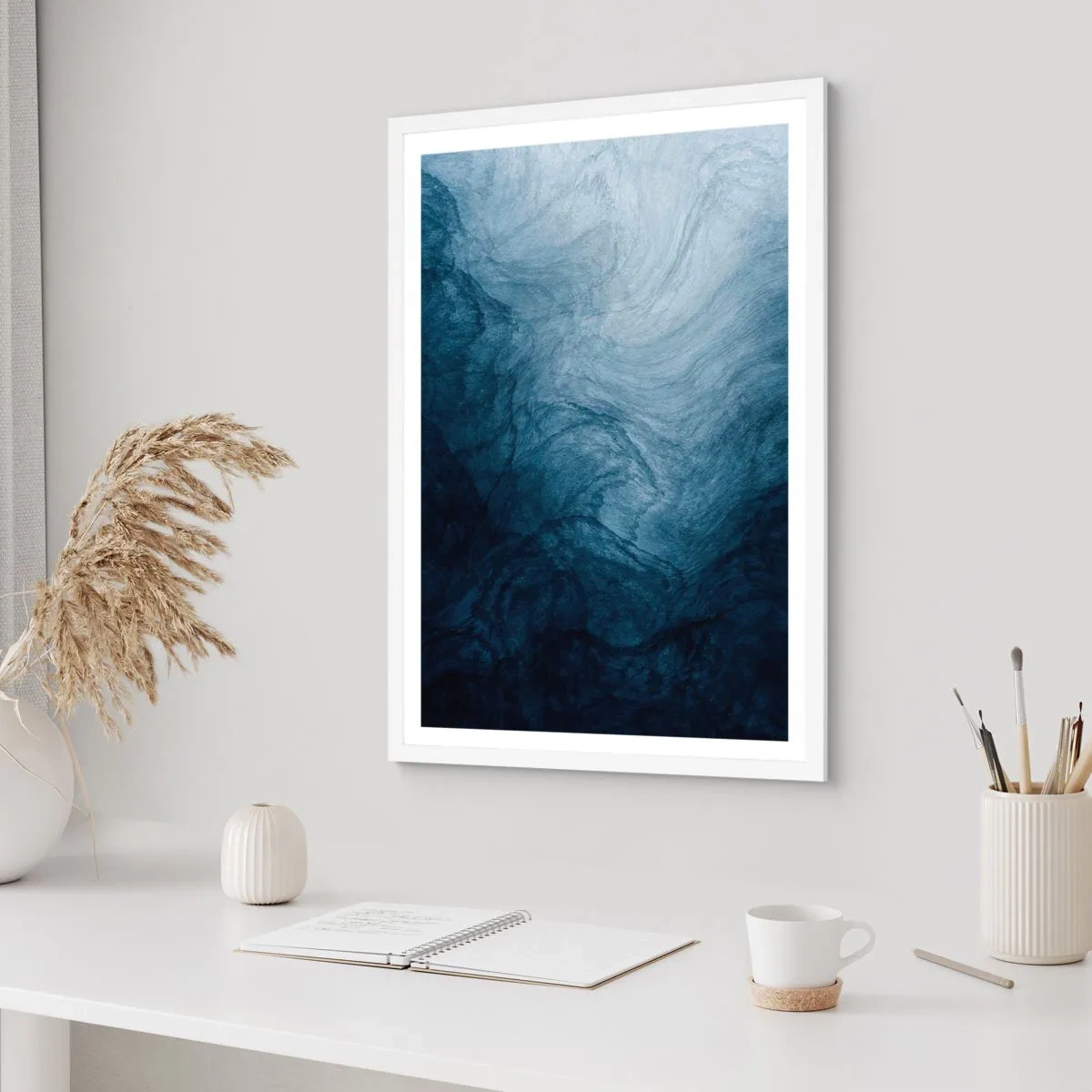 Poster in cornice bianca - Arrivando in profondità - 61x91 cm