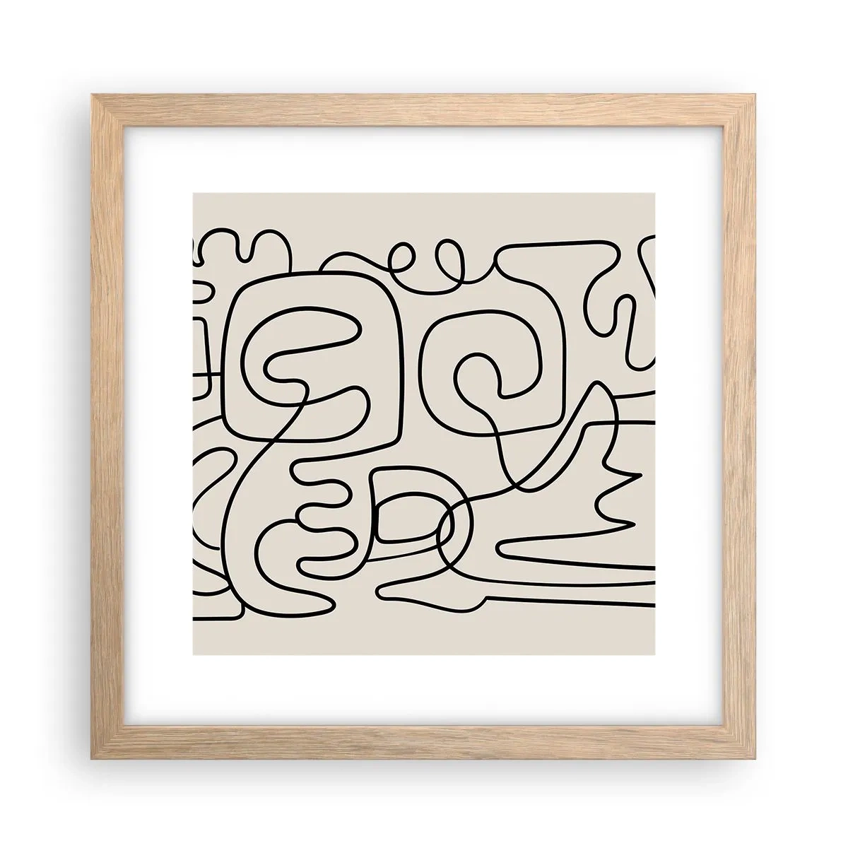 Poster in cornice rovere chiaro - Segui il percorso - 30x30 cm