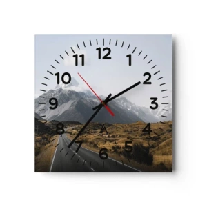 Orologio da parete - Orologio in Vetro - Via verso il cuore dei monti - 30x30 cm