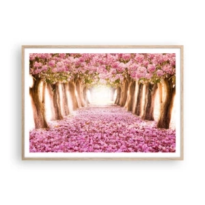 Poster in cornice rovere chiaro - La strada verso il paradiso - 100x70 cm