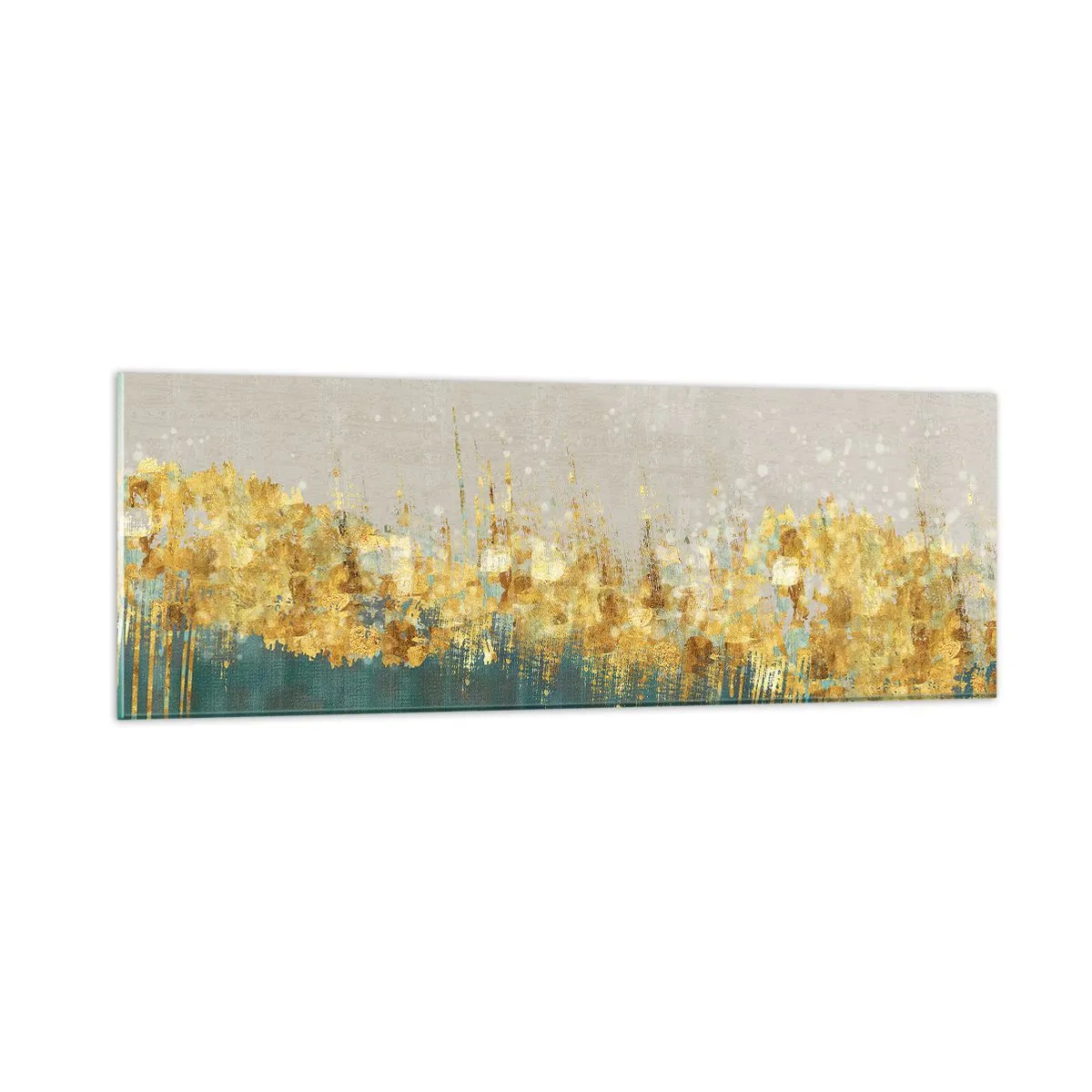 Quadro su vetro - Confine dorato - 90x30 cm