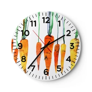 Orologio da parete - Orologio in Vetro - La bellezza della semplicità - 30x30 cm