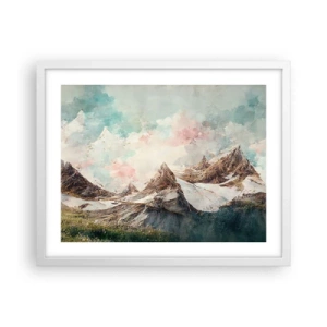 Poster in cornice bianca - Lame di roccia - 50x40 cm