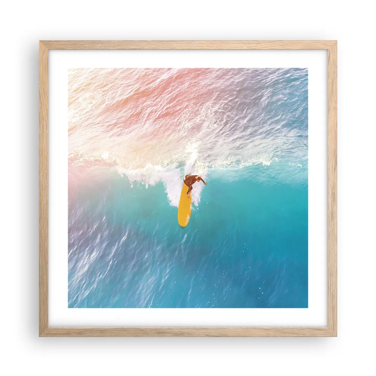 Poster in cornice rovere chiaro - Il cavaliere dell'oceano - 50x50 cm