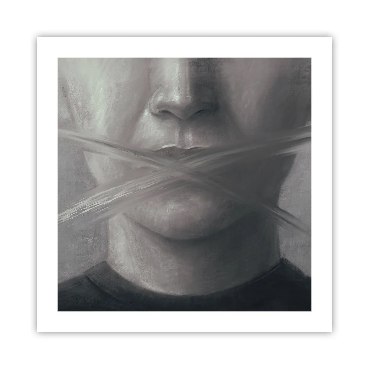 Poster - Neanche una parola - 50x50 cm