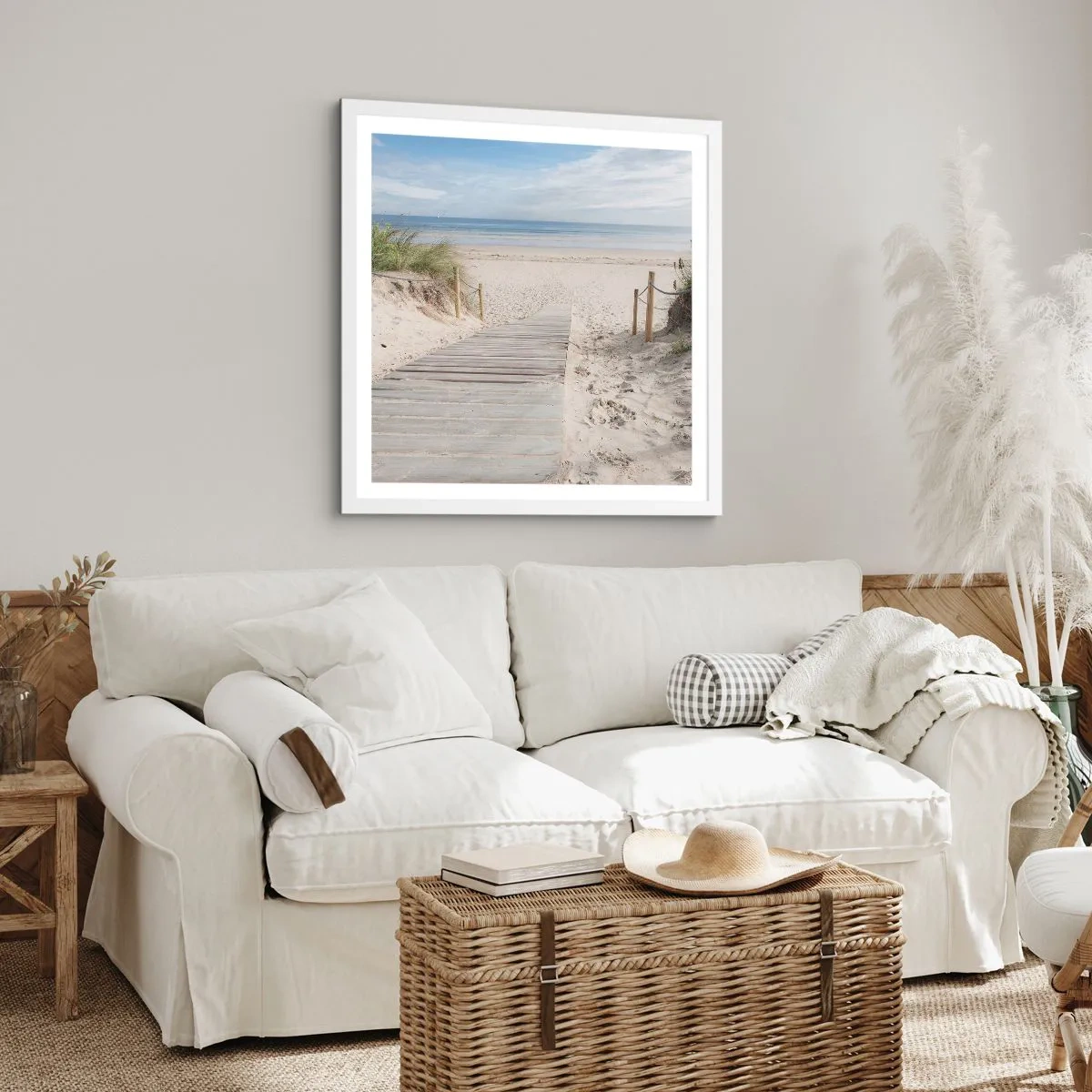 Poster in cornice bianca - Fino all'orizzonte - 40x40 cm