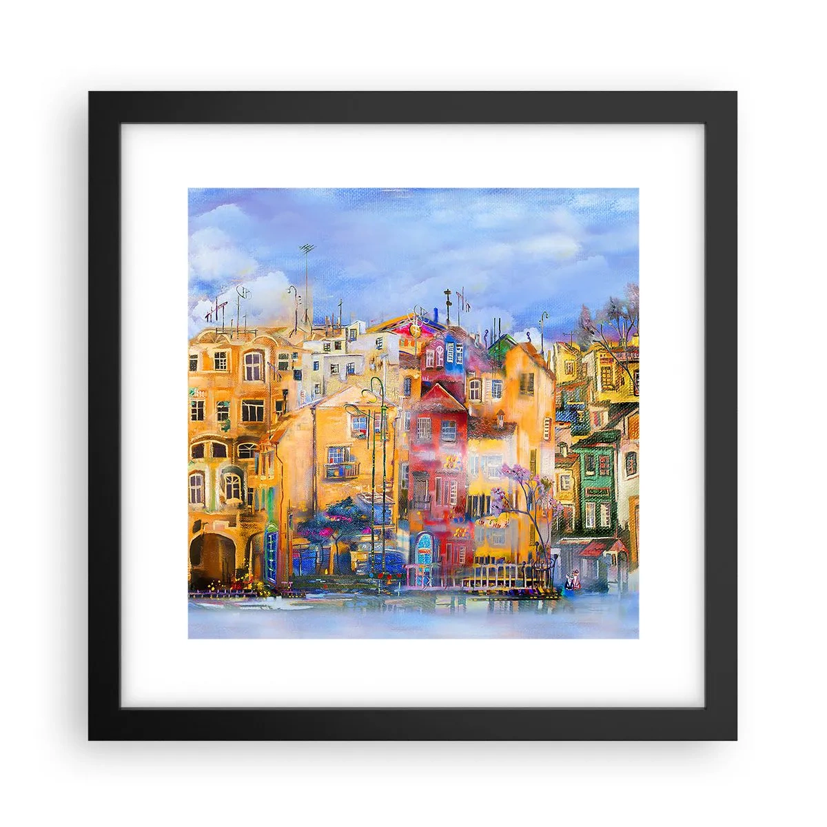 Poster in cornice nera - Siamo insieme - 30x30 cm