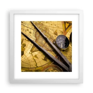 Poster in cornice bianca - Dove sono questi tesori? - 30x30 cm