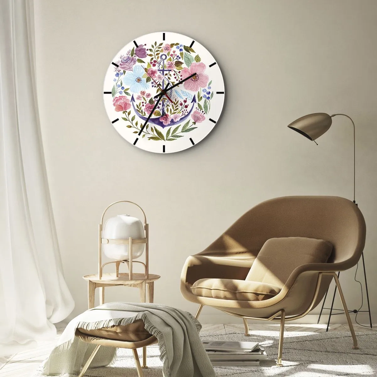 Orologio da parete - Orologio in Vetro - Il bel sogno del marinaio - 40x40 cm