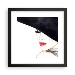 Poster in cornice nera - Eleganza e sensualità - 30x30 cm