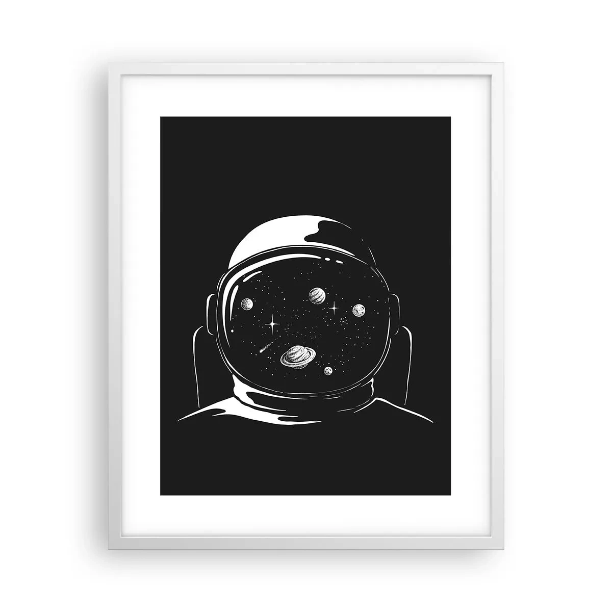 Poster in cornice bianca - Panorama niente male - 40x50 cm