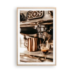 Poster in cornice rovere chiaro - Lo splendore del caffè - 61x91 cm