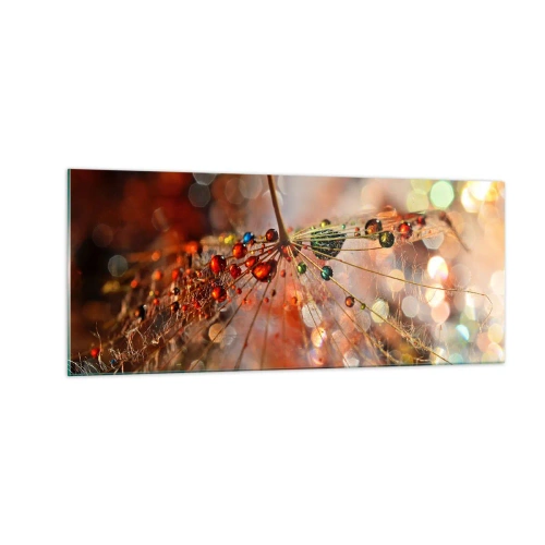 Quadro su vetro - Posate sulla ragnatela - 100x40 cm