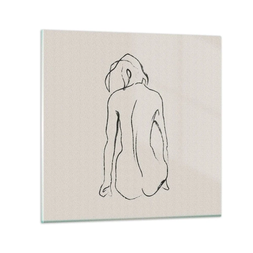 Quadro su vetro - Nudo di ragazza - 70x70 cm