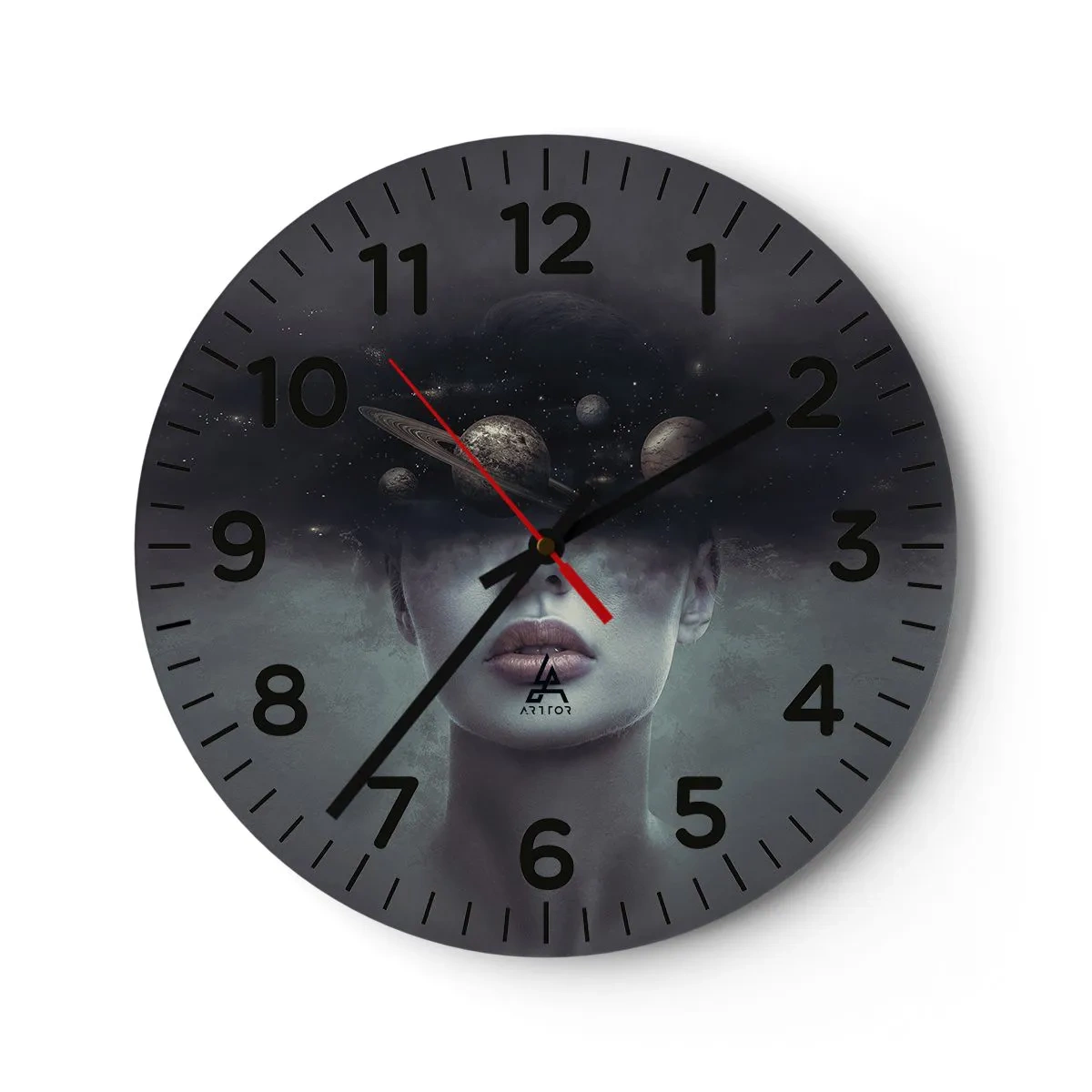 Orologio da parete - Orologio in Vetro - E i pianeti folleggiano... - 40x40 cm