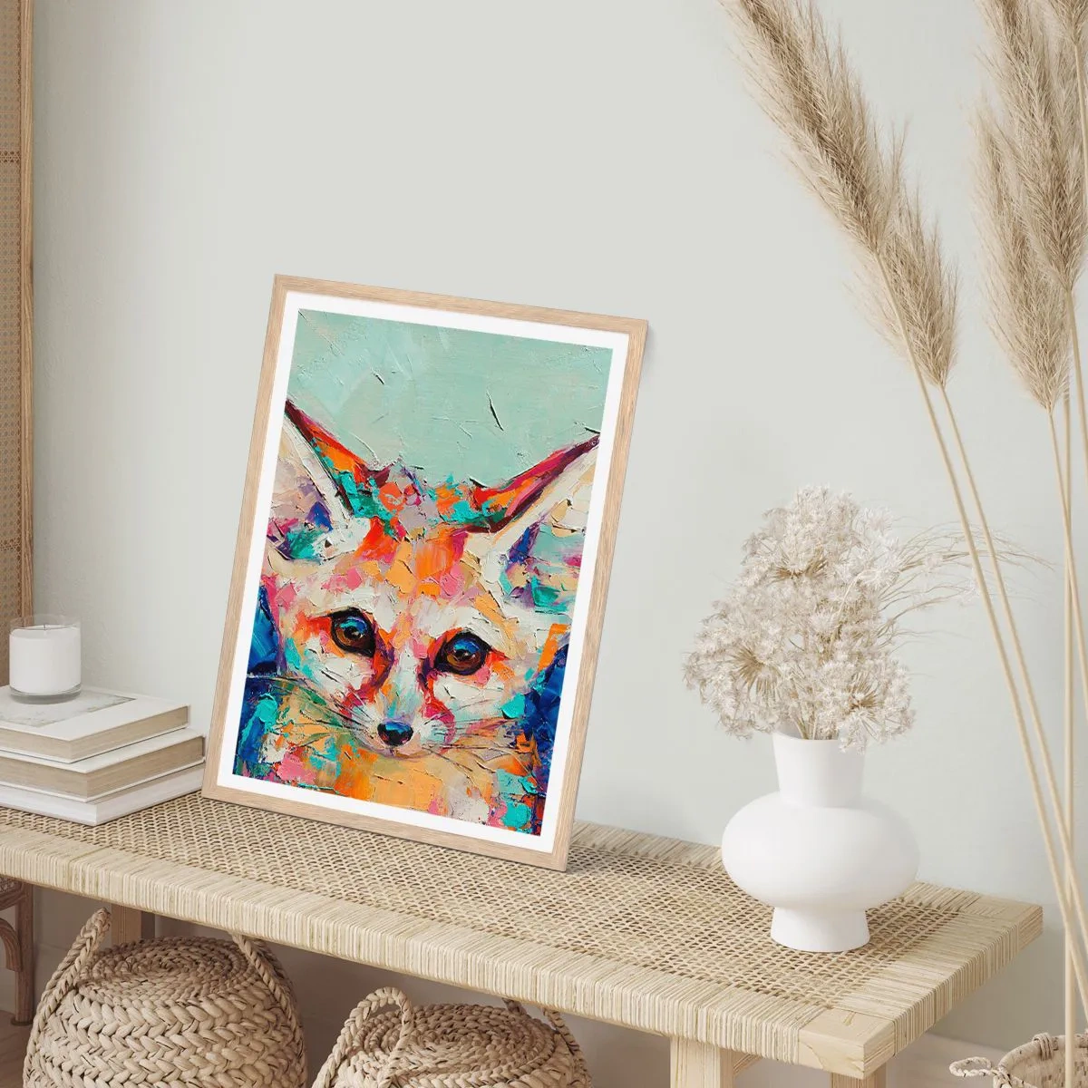 Poster in cornice rovere chiaro - Siete pronti per me? - 40x50 cm