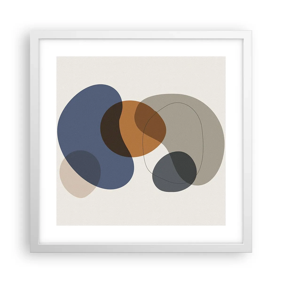 Poster in cornice bianca - Gocce di colore - 40x40 cm