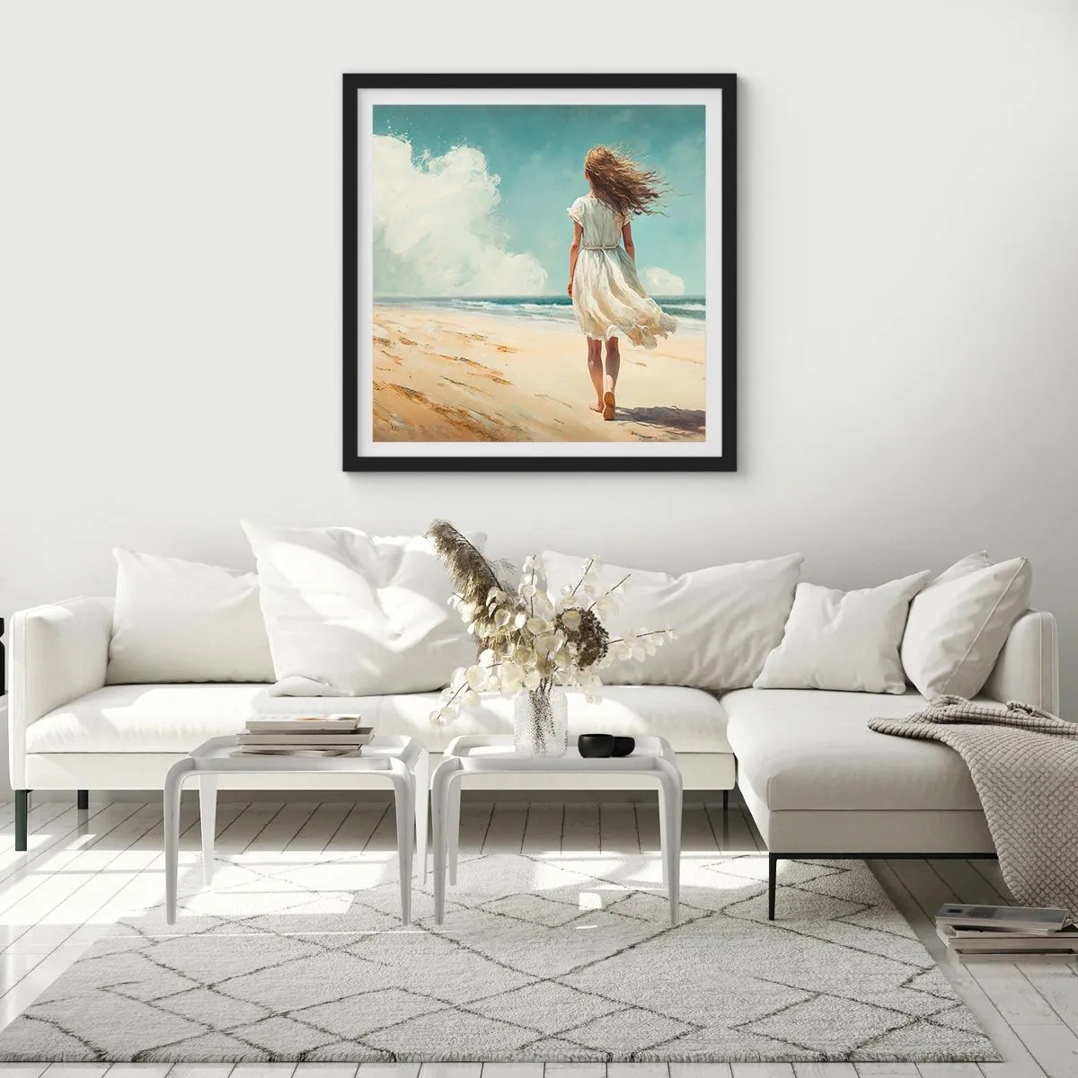 Poster in cornice nera - Dove sole e vento si incontrano - 60x60 cm