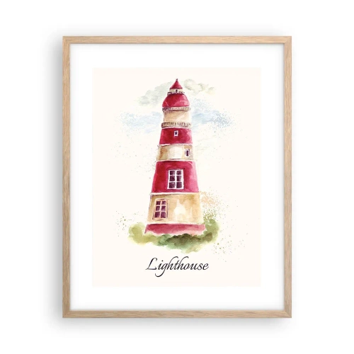 Poster in cornice rovere chiaro - Attorno è sempre bel tempo - 40x50 cm