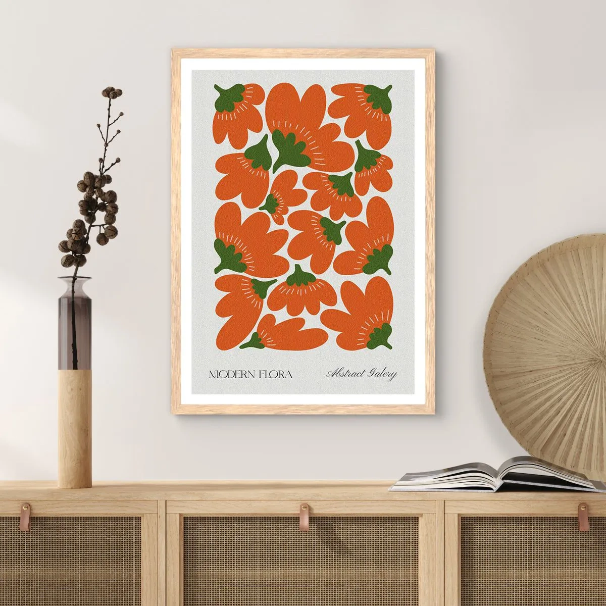 Poster in cornice rovere chiaro - Dalla vita dei fiori - 61x91 cm