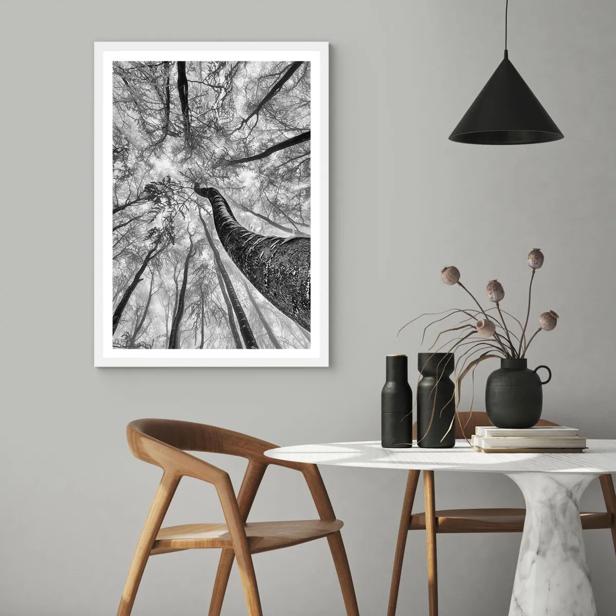 Poster in cornice bianca - La corsa verso la luce - 50x70 cm