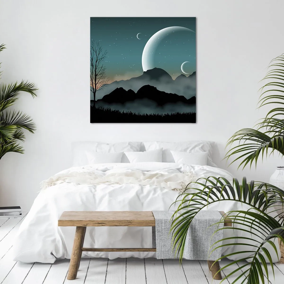 Quadro su tela - Stampe su Tela - Il carnevale di una notte stellata - 60x60 cm